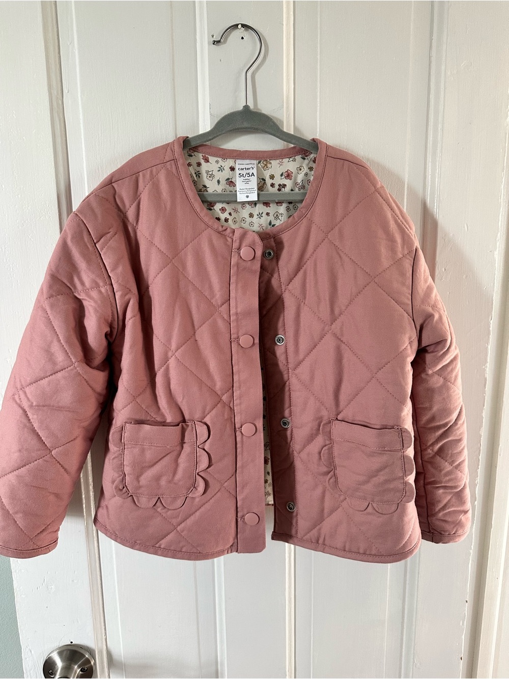 Carter's Girls' Quilted Pink Jacket 5T
